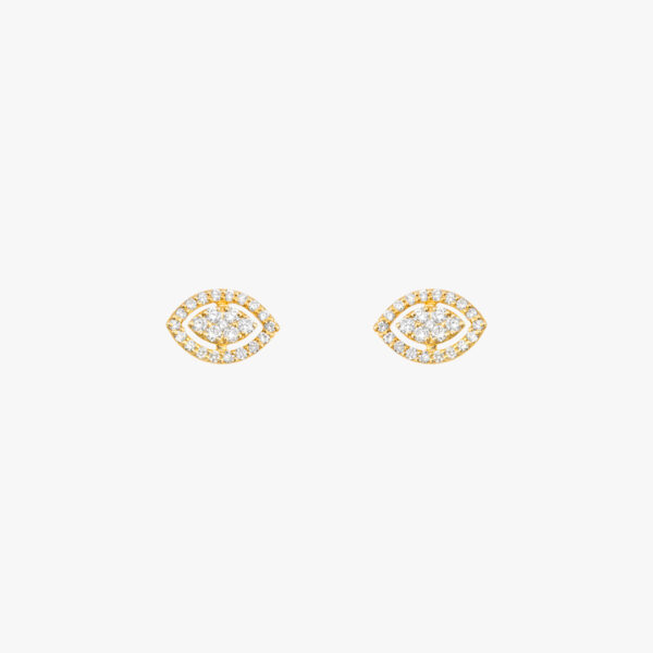 "She's Classy and Chic" Eyes on you studs with diamonds