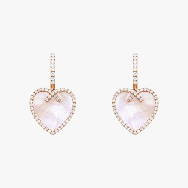 Blush Heart Diamond Earrings
