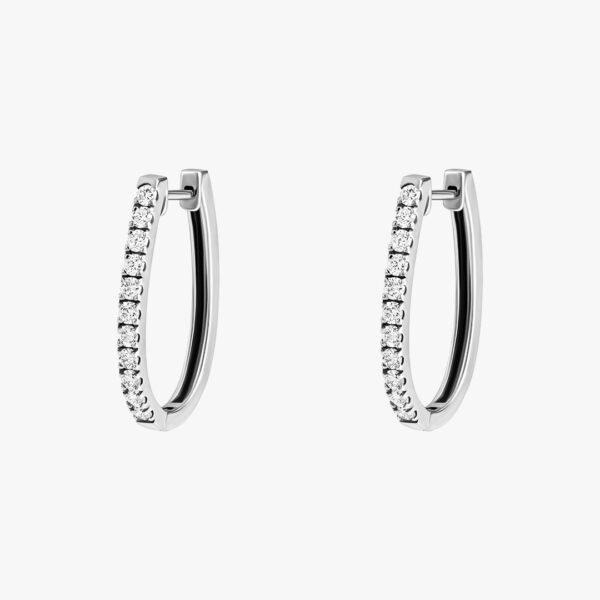 "She's Classy and Chic" Diamond hoops white gold