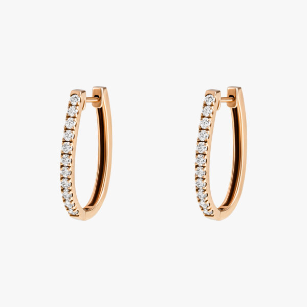 "She's Classy and Chic" Diamond hoops rose gold