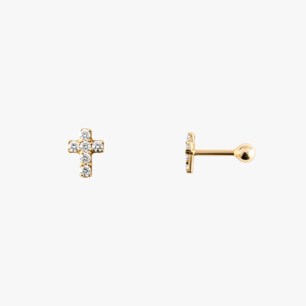 "She's Classy and Chic" Diamond Cross Piercing