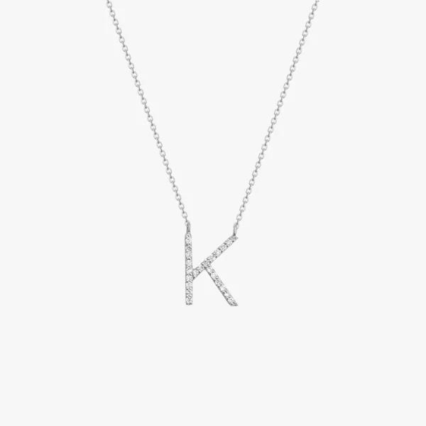 Initial Necklace Letter K