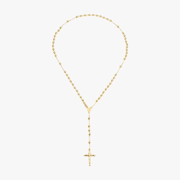 "She's Golden" Rosary Necklace 80 cm