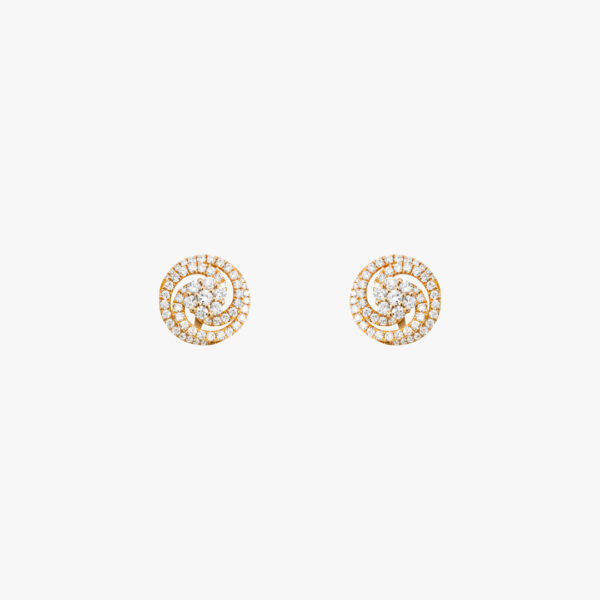 "Her Soul is Royal" Rose Gold Diamond Earrings