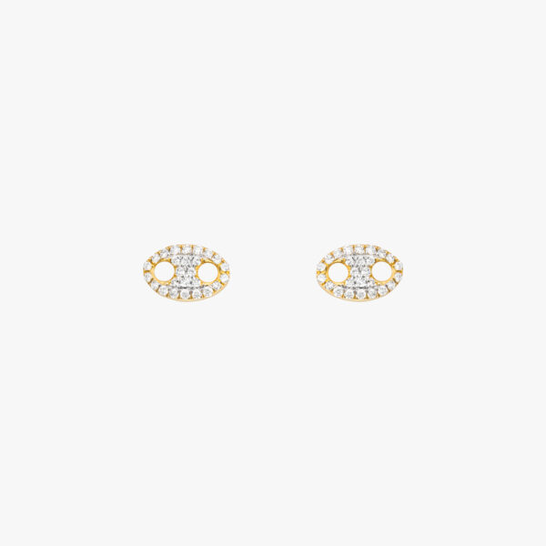 "She's Classy and Chic" Button earrings with diamonds