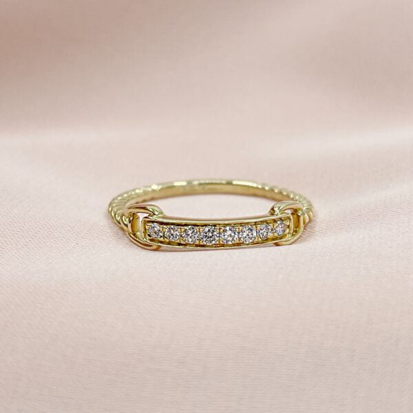 "She's Classy and Chic" Rope ring with diamonds Ella Rose Jewels