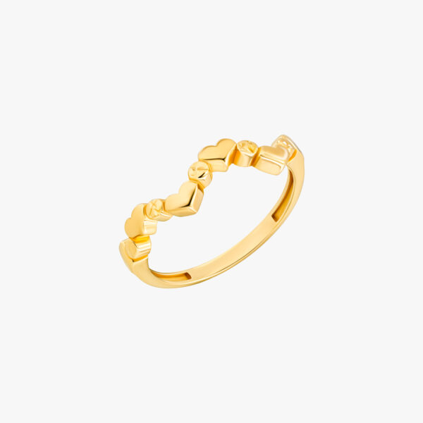 "Love Me Forever" Wavy Hearts Ring