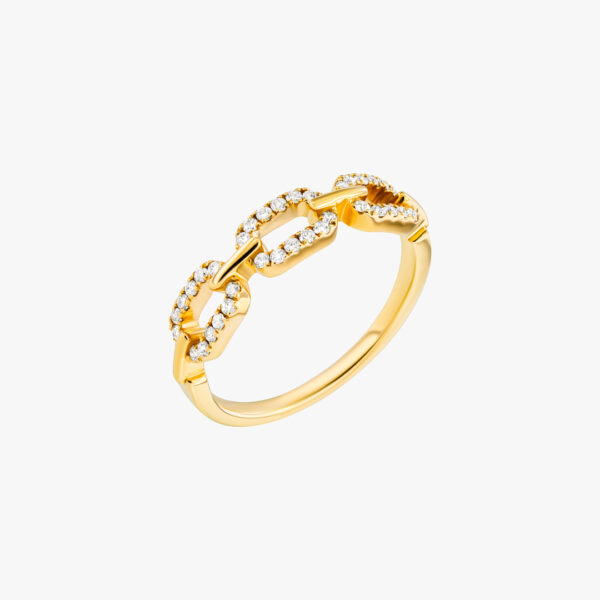 "She's Classy and Chic" Chain ring with diamonds