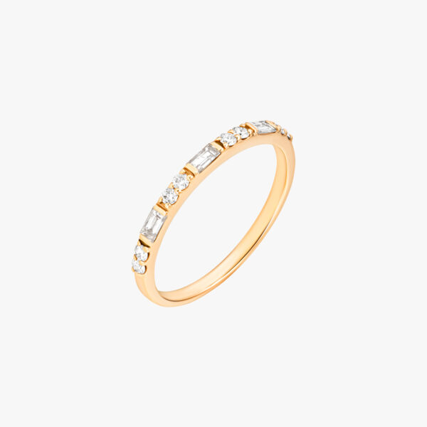 "She's Classy and Chic" Rose gold baguette diamond ring