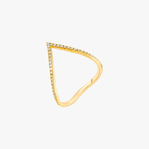 "She's Classy and Chic" Statement V ring with diamonds