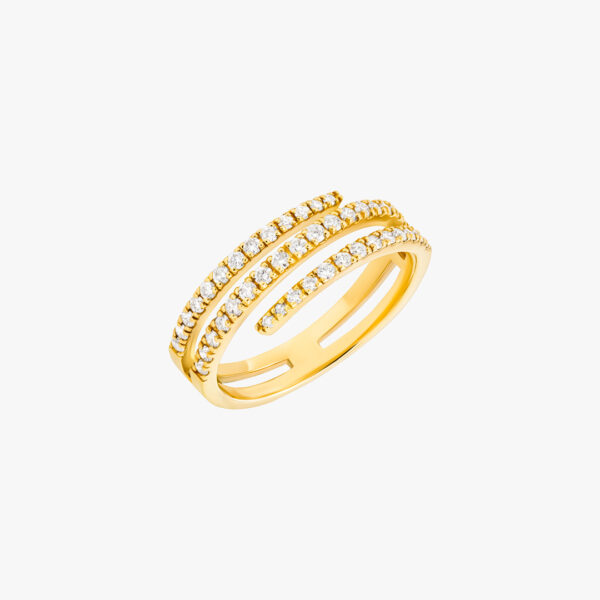 "She's Classy and Chic" Wrapped Yellow Gold Diamond Ring